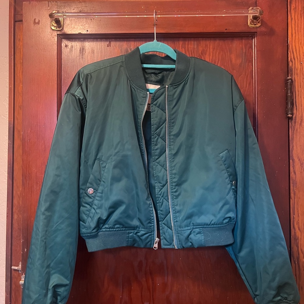 Abercrombie Dark Green Bomber Jacket